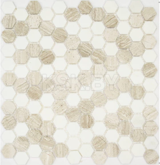Мозаика Pietrine Hex Blanco Travertino арт. 30127 (30127) 