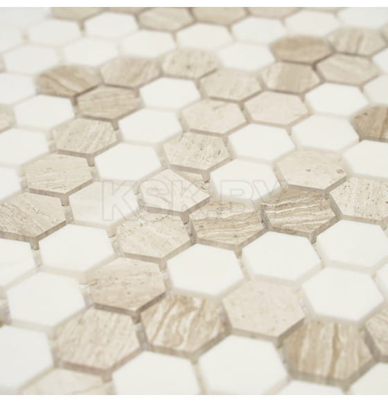 Мозаика Pietrine Hex Blanco Travertino арт. 30127 (30127) 