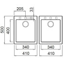 Мойка кухонная из гранита Elleci, Quadra 200 K86 Black (Quadra 200 K86 Black) 