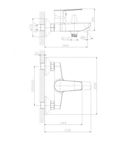 Смеситель для ванны Rossinka Silvermix S35-31