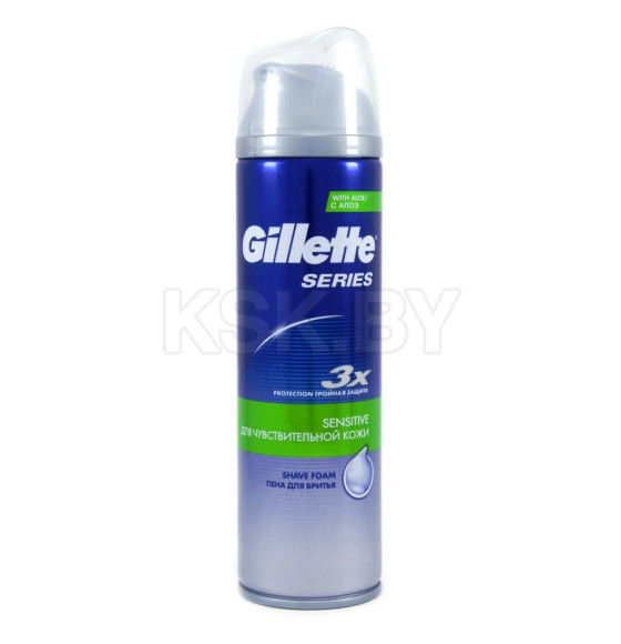 Пена для бритья Gillette SERIES Sensitive Skin 250мл Для чувствительной кожи с алоэ (6191) 
