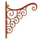 Кронштейн для кашпо Акант (терракот) (112098Тр) 