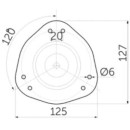 Крепление опоры D60 (тип2) черный (17355) 