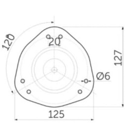 Крепление опоры D60 (тип2) черный