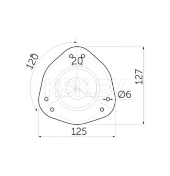 Крепление опоры D60 (тип2) черный (17355) 