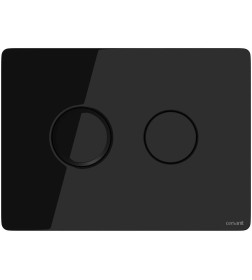 Кнопка Cersanit ACCENTO CIRCLE, пневматическая, стекло, черный глянцевый