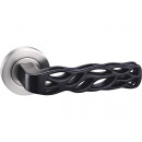Ручка дверная ORO&ORO "BEE" 029-16Е MSN/BLACK (перламутровый никель/черный) 