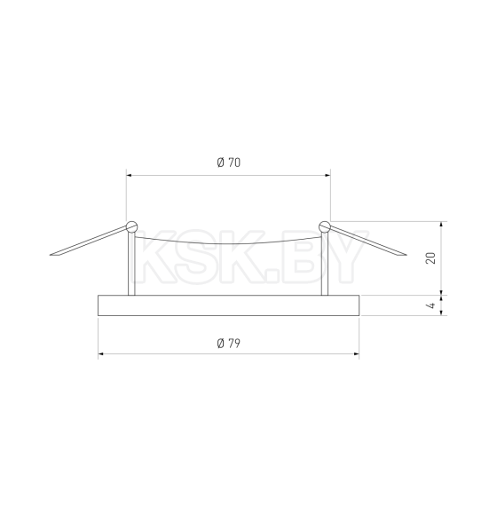 Встраиваемый светильник 104S MR16 WH (a031464) 