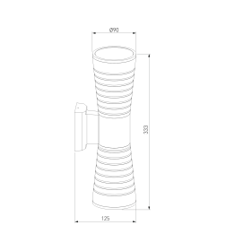 Светильник садово-парковый со светодиодами 1502 TECHNO LED TUBE DOBLE черный