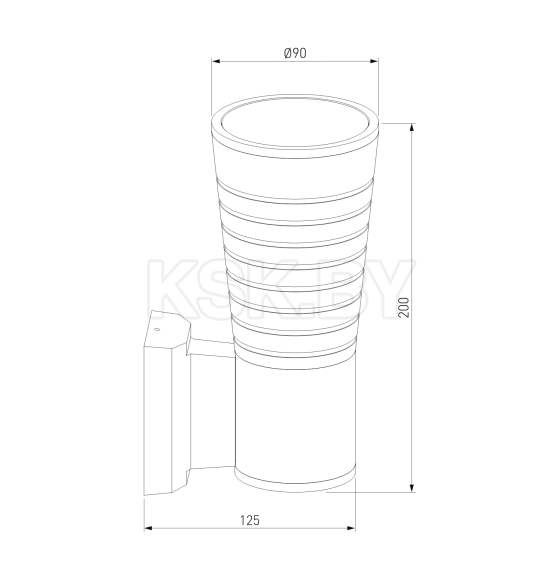 Светильник садово-парковый со светодиодами 1503 TECHNO LED TUBE UNO белый (a044305) 