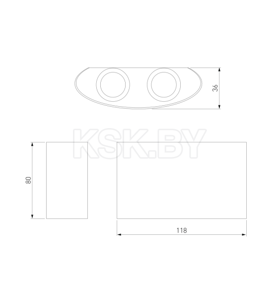 Светильник садово-парковый со светодиодами TWINKY DOUBLE белый 1555 TECHNO LED (a038419) 