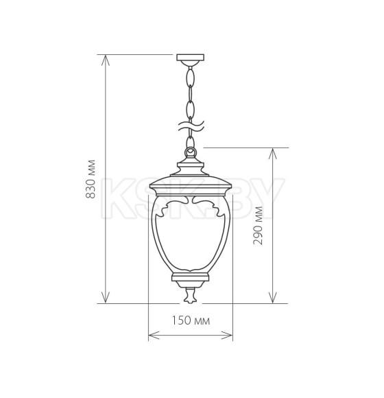 Светильник садово-парковый черное золото GLYF-8024H (a027997) 