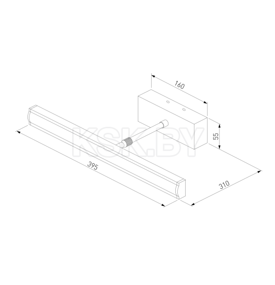 Светильник настенный светодиодный Cooper Neo LED хром MRL LED 7W 1003 IP20 (a039164) 