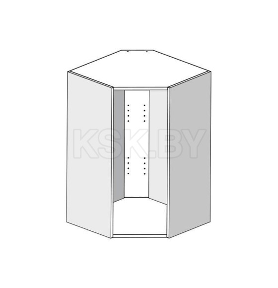 Корпус навесной 610х610х960 мм, угловой  (KLGV616196) 