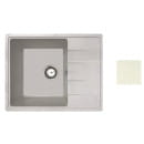 Мойка кухонная БелЭворс MILA  белый в компл. с сифоном