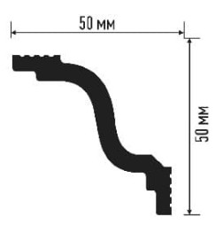 Багет "Плинтэкс" потолочный V (50/50)