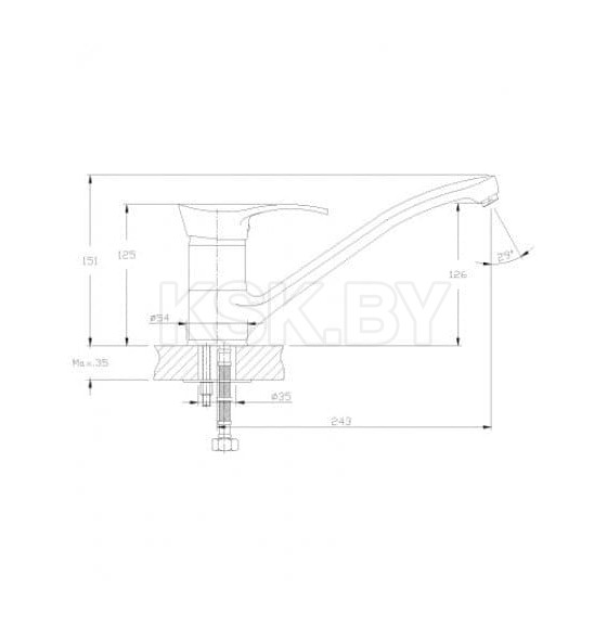 Смеситель для кухни Rossinka Silvermix Z40-22 (Z40-22) 