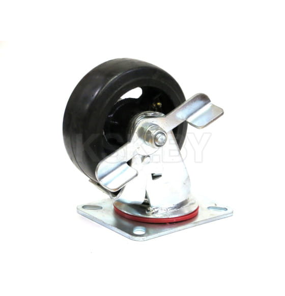 Колесо поворотное  черная рез. с торм. D 200 нагрузка 280 кг SCdb 80 (SCdb 80) 