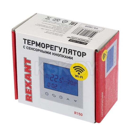 Терморегулятор с сенсорными кнопками R150 Wi-Fi (белый) REXANT (51-0590) 