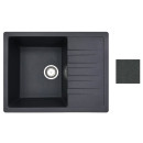 Мойка кухонная БелЭворс VEGA  антрацит в компл. с сифоном
