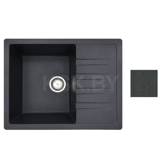 Мойка кухонная БелЭворс VEGA  антрацит в компл. с сифоном