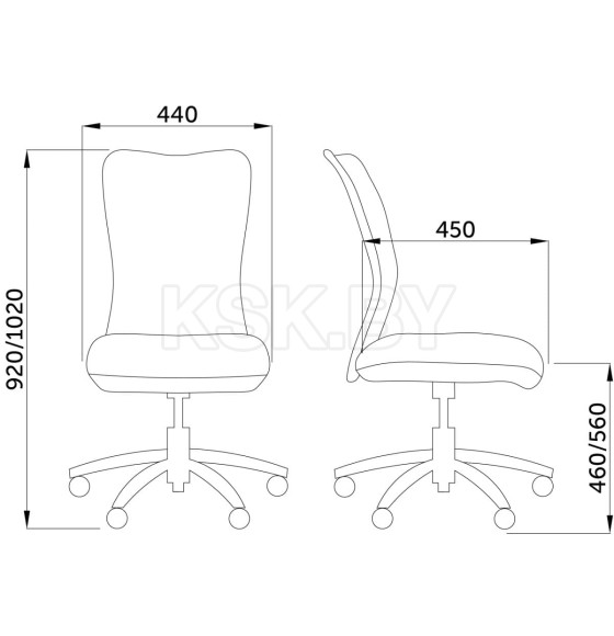 Кресло поворотное ARTUR, (серый+черный) (70039) 
