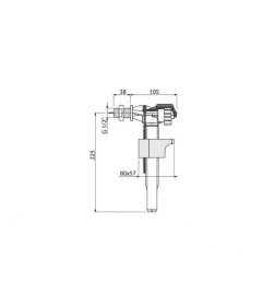 Впускной механизм с боковой подводкой А16 1/2" AlcaPlast