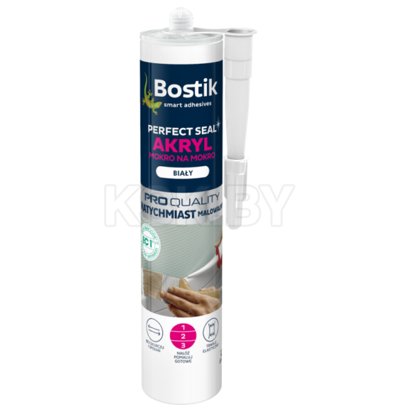 Герметик акриловый Мокрый по Мокрому BOSTIK Perfect Seal 300мл белый (BOK639001) 