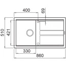 Мойка кухонная из гранита Elleci, Best 400 G40 Nero (LGB40040) (LGB40040) 