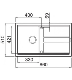 Мойка кухонная из гранита Elleci, Best 400 G40 Nero (LGB40040)