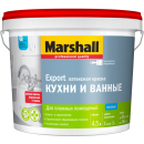 Краска водно-дисперсионная внутренняя MARSHALL Export Кухни и ванные матовая белая, 4,5л (5248868) 