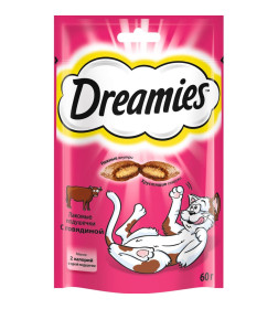 Лакомство Dreamies для взрослых кошек с говядиной 60 гр