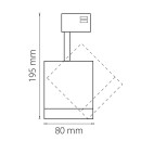 Светильник для 1-фазного трека CANNO LED 15W 960LM 30G БЕЛЫЙ 4000K IP20  (301264) 