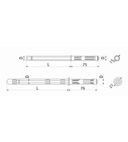 Полкодержатель врезной 10*100 AKS