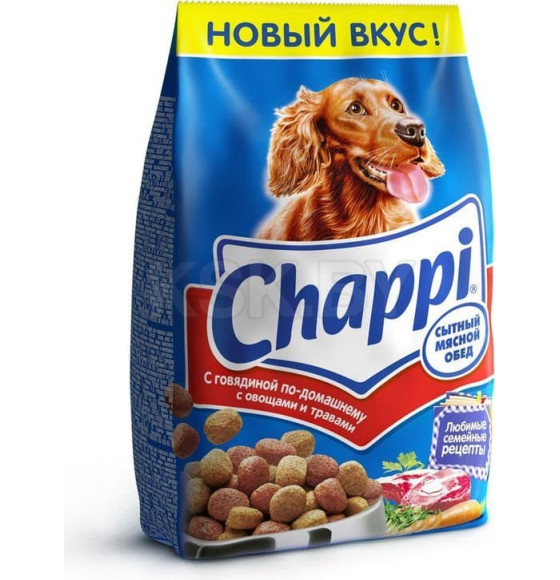 Корм ЧАППИ сытный обед с говядиной и овощами 600 г (7153) 