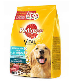 Корм сухой Pedigree для взр. собак всех видов пород с говядиной 600 г