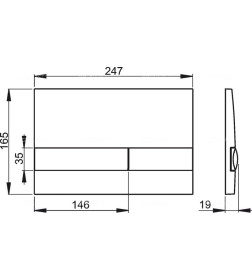 Кнопка для инсталляции Alca.M1721 (хром/глянцевая)