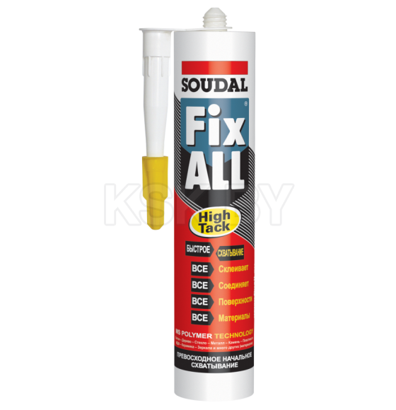 Клей-герметик Soudal Fix All High Tack белый, 290мл (119129) 