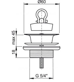 Водослив для умыв-а 5/4" цельномет A439