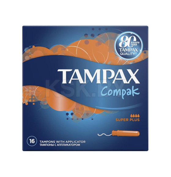 Тампоны Tampax Компак Супер плюс, 16шт (9620) 