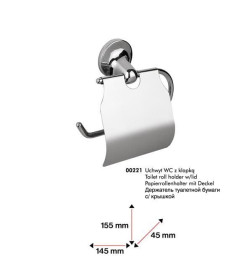 Держатель для туалетной бумаги.Bisk.Ontario арт.00221             