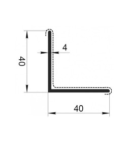 Уголок стальной горячекатаный 4х40х40мм