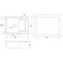 Мойка кухонная гранитная Granula 6501 пирит 650х500 мм. (6501) 