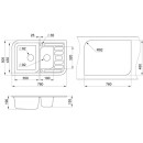 Мойка кухонная гранитная Granula 7803 эспрессо 780х500 мм. (7803) 