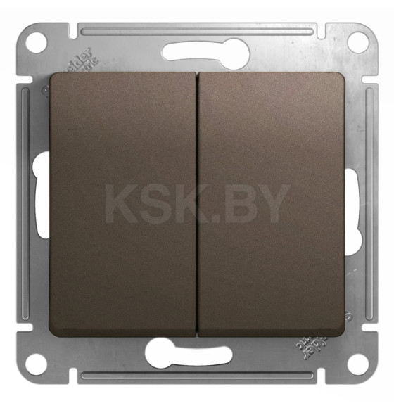 Переключатель 2кл. 10А шоколад Schneider Electric Glossa (GSL000865) 