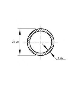 Трубка алюминиевая круглая 25х1х1000мм