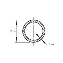 Трубка алюминиевая круглая 40х1,5х2000мм (00459) 