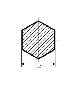 Шестигранник стальной горячекатаный Ст35 32мм