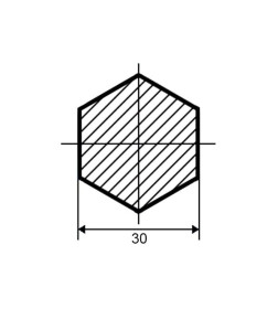 Шестигранник стальной горячекатаный Ст35 30мм