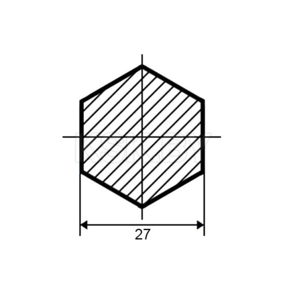 Шестигранник стальной горячекатаный Ст35 27мм